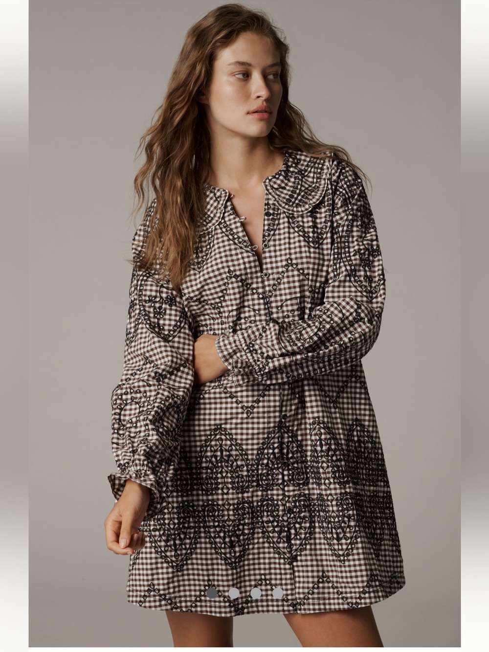 NWT The Keira Long-Sleeve Shirt Dress by Pilcro